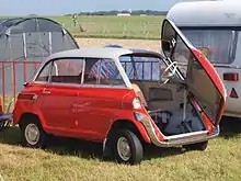 Front door open and side door in view on a BMW 600