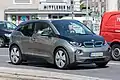 BMW i3, a rear wheel drive, rear motor electric vehicle