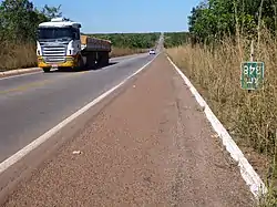 Stretch of BR-153 in Fortaleza do Tabocão, Tocantins.