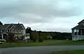 Large houses in a modern housing development in Bethlehem Township, NJ