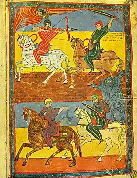 Beatus de Valladolid, f°93 The four horsemen