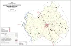 Map showing Mahraura (#797) in Bachhrawan CD block