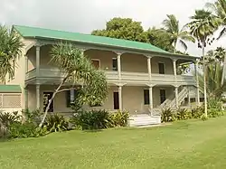 Oceanfront lanai of Huliheʻe Palace at Kailua-Kona, Hawaii