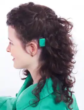 Woman wearing a bone anchored hearing aid