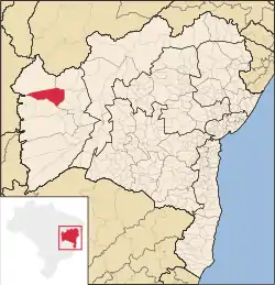 Location in Bahia  state