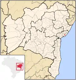 Location of Simões Filho in the state Bahia