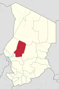 Map of Chad showing Barh El Gazel.