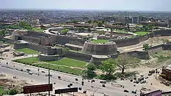 Image 36Peshawar's Bala Hissar fort was once the royal residence of the Durrani Afghan kings. (from Peshawar)