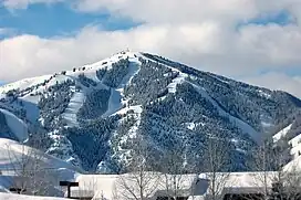 The Bald Mountain Ski Area in Ketchum during winter