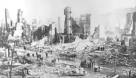 Image 4An illustration of the aftermath of the Great Baltimore Fire in February 1904 (from Great Baltimore Fire)