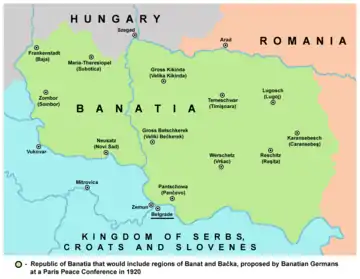 Republic of Banatia, proposed by Banatian Germans at a Paris Peace Conference in 1920