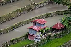 Traditional village house in Banaue, Philippines