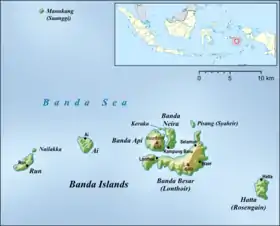 Map of the Banda Islands