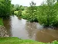 The Bandiat river downstream from the bridge near  Ars