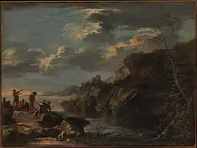 Bandits on a Rocky Coast (c. 1655), oil on canvas, 74.9 x 100 cm., Metropolitan Museum of Art