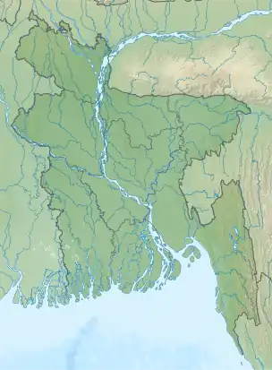 Map showing the location of Satchari National Park