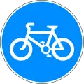 Route for pedal cycles only