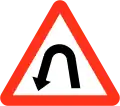 Hairpin bend to the left ahead