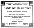 Newspaper ad for the bank, 1907