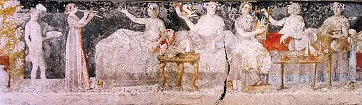 Banquet scene from a tomb