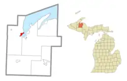 Location within Baraga County