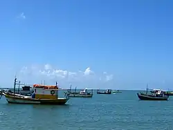 Boats on the beaches of Mata de São João