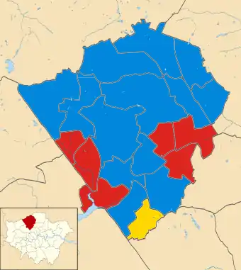 Barnet 1986 results map