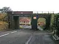 The old railway bridge over the mainstreet