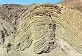 Anticline in the Barstow Formation (Miocene) at Calico Ghost Town near Barstow, California.