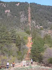 View of the Manitou Incline from the base, May 2013