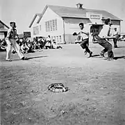 Baseball game at Picture Butte School