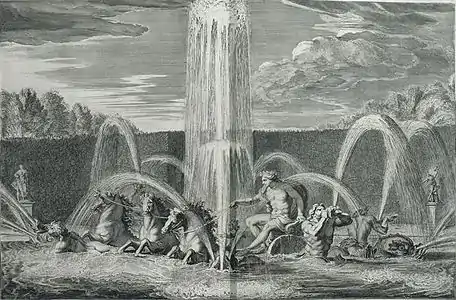 Engraving of Apollo and his Chariot in 1683