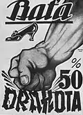 Bata advertisement for their half-price response to the 1920 Depression