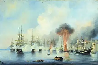 Battle of Sinop in 1853Central Naval Museum