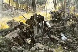 Painting of the Battle of Kings Mountain, unknown date