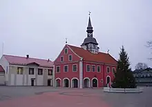 Bauska Town Hall in the Market square