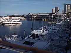 Bayside from north looking south (food court near the middle and the Hard Rock Cafe on the left)