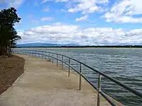 Baywalk view (Lico, San Rafael) of Angat Dam-River & Sierra Madre (Philippines)