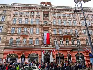 Hotel Pod Orłem facade onto Gdańska Street