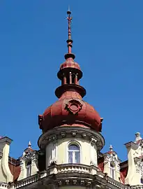 Detail of the corner spire