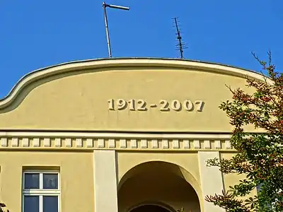 Detail of the facade pediment