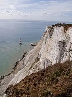 Beachy Head Lighthouse under the cliff