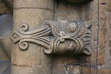 Typical Norman 12th-century decoration on the west front