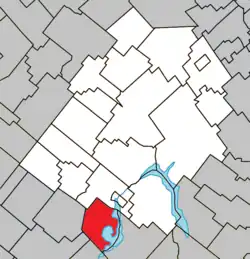 Location within Les Appalaches RCM