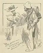 'Beg pardon, mum, could you give me a drink – anything but water?', published in The Bulletin, 27 June 1896.