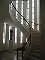 Interior view of the spiral staircase tower