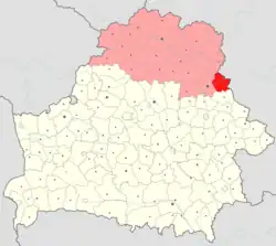 Location of Dubrowna District