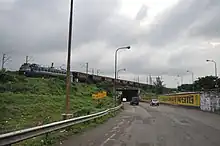 Freight Train passes over Belghoria Expressway in Baranagar