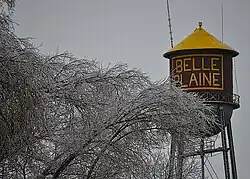 Belle Plaine water tower (Jan 2017)