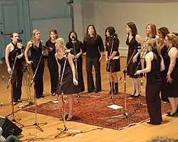 The Belles performing at The Virginia Gentlemen's Family Weekend Concert